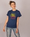 Shop Stay Strong Block Boyfriend T-Shirt-Design