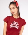Shop Stay Strong Half Sleeve T-shirt-Front