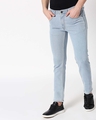 Shop Stone Blue Mid Rise Stretchable Men's Jeans-Design