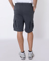 Shop Stone Grey Fleece Cargo Pocket Shorts-Design