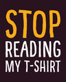 Shop Stop Reading Round Neck 3/4th Sleeve T-Shirt