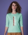 Shop Stop Reading This Round Neck 3/4th Sleeve T-Shirt-Front