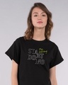Shop Stop Wishing Start Doing Boyfriend T-Shirt-Front