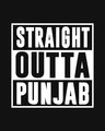 Shop Straight Outta Punjab Basic Round Hem T-Shirt