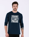 Shop Straight Outta Punjab Full Sleeve T-Shirt-Front