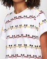 Shop Women's White All Over Mickey Printed T-shirt