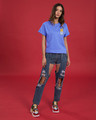 Shop Stripe Pocket Pooh Boyfriend T-Shirt (DL)-Design