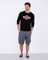 Shop Striped Captain America Full Sleeve T-Shirt (AVL)-Full