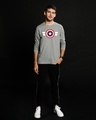 Shop Striped Captain America Full Sleeve T-Shirt (AVL)-Design
