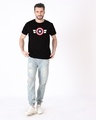 Shop Striped Captain America Half Sleeve T-Shirt (AVL)