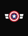 Shop Striped Captain America Printed Badge Boyfriend T-Shirt (AVL)