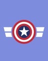 Shop Striped Captain America Printed Badge Half Sleeve T-Shirt (AVL)