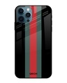 Shop Striped Premium Glass Cover For iPhone 12 Pro Max (Impact Resistant, Matte Finish)-Front