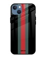 Shop Striped Premium Glass Cover For iPhone 13 mini (Impact Resistant, Matte Finish)-Front