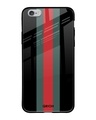 Shop Striped Premium Glass Cover For iPhone 6 (Impact Resistant, Matte Finish)-Front