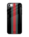 Shop Striped Premium Glass Cover For iPhone SE 2022 (Impact Resistant, Matte Finish)-Front