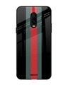 Shop Striped Premium Glass Cover For OnePlus 6T (Impact Resistant, Matte Finish)-Front