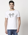 Shop Stripes Mickey Half Sleeve T-Shirt (HD)-Front