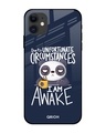 Shop Struggling Panda Typography Premium Glass Cover For iPhone 12 (Impact Resistant, Matte Finish)-Front