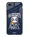 Shop Struggling Panda Typography Premium Glass Cover For iPhone 7 (Impact Resistant, Matte Finish)-Front