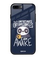 Shop Struggling Panda Typography Premium Glass Cover For iPhone 7 Plus (Impact Resistant, Matte Finish)-Front