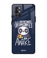 Shop Struggling Panda Typography Premium Glass Cover For OnePlus 9R (Impact Resistant, Matte Finish)-Front