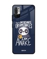 Shop Struggling Panda Typography Premium Glass Cover For Redmi Note 10T 5G (Matte Finish)-Front