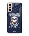 Shop Struggling Panda Typography Premium Glass Cover For  S21 Plus(Impact Resistant-Front