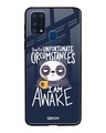 Shop Struggling Panda Typography Premium Glass Cover For Samsung Galaxy M31(Impact Resistant-Front