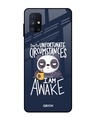 Shop Struggling Panda Typography Premium Glass Cover For Samsung Galaxy M51(Impact Resistant-Front