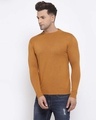 Shop Men Brown Solid Pullover Sweater-Design