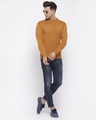 Shop Men Brown Solid Pullover Sweater