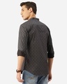 Shop Men Charcoal Grey & Blue Paisley Print Smart Shirt-Design