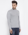 Shop Men Grey Solid Pullover Sweater-Design
