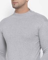 Shop Men Grey Solid Pullover Sweater-Full