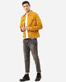 Shop Men's Mustard Yellow Solid Denim Jacket-Full