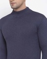 Shop Men Navy Blue Solid Pullover Sweater-Full