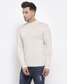 Shop Men Off White Solid Pullover Sweater-Design