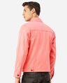 Shop Men's Pink Solid Denim Jacket-Design