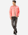 Shop Men's Pink Solid Denim Jacket-Full