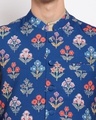 Shop Men's Blue Floral Printed Nehru Jacket