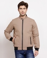 Shop Men's Brown Regular Fit Jacket-Front