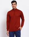 Shop Men's Brown  Regular Fit Sweater-Front