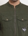 Shop Men's Green Self Design Jacket