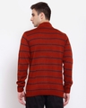 Shop Men's Maroon Striped Regular Fit Sweater-Design