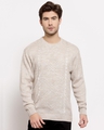 Shop Men's White Regular Fit Sweater-Front