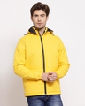 Shop Men's Yellow Regular Fit Jacket-Front
