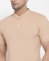 Shop Men's Beige Short Sleeves Casual T-shirt