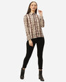 Shop Women Beige & Brown Print Casual Shirt-Full