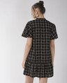Shop Women's Black & White Checked A Line Dress-Design